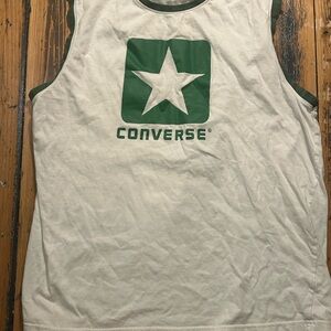 Converse White and Green Tank Top